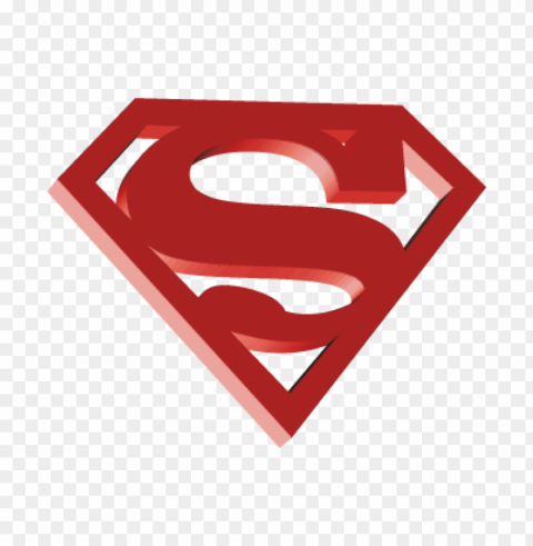 superman 3d vector logo free download Isolated Element with Clear Background PNG