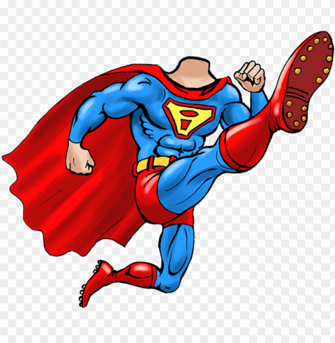 superman clipart caricature body - superhero caricature maker free Transparent PNG Isolated Element