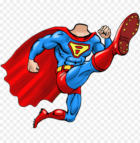 Superman Clipart Caricature Body - Superhero Caricature Maker Free Transparent PNG Isolated Element