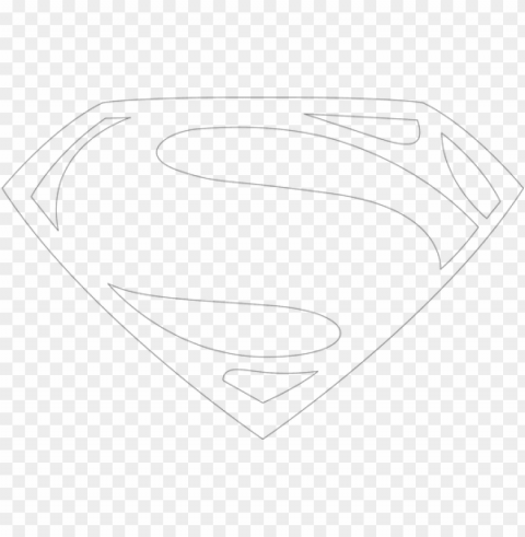 superman man of steel logo - superman logo man of steel outline Transparent PNG Isolated Graphic Detail