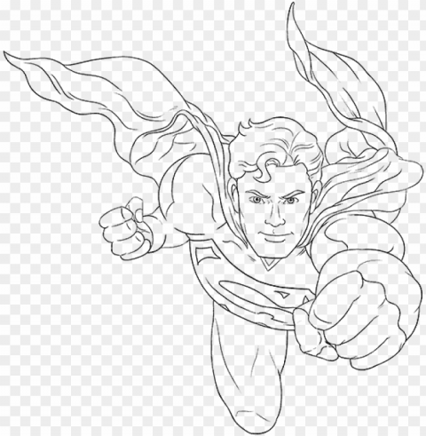 superman sketch - drawi PNG files with transparent backdrop