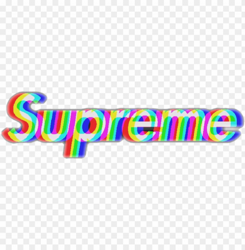 supreme glitch - graphics Isolated Graphic on Transparent PNG