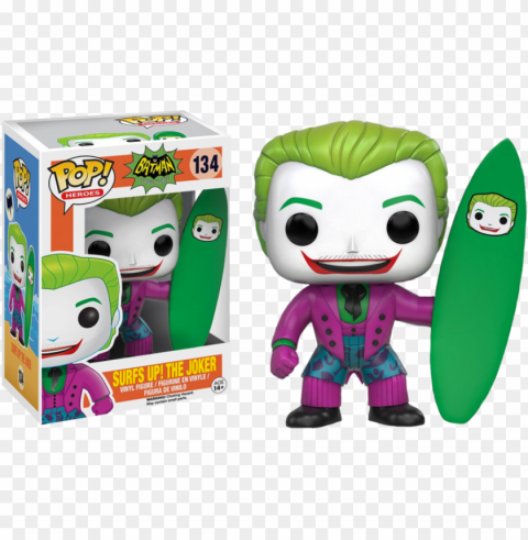 surfs up the joker pop vinyl figure - 1966 batman pop funko PNG Image Isolated with Transparent Clarity PNG transparent with Clear Background ID 1a1fe1fc