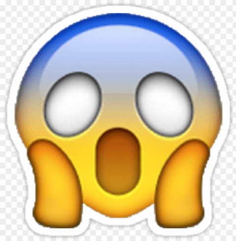 surprised emoji shockedscared emoji sticker - gasping emoji Isolated Illustration in HighQuality Transparent PNG