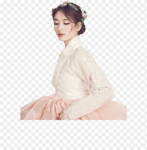 suzy in hanbok PNG Isolated Object with Clear Transparency
