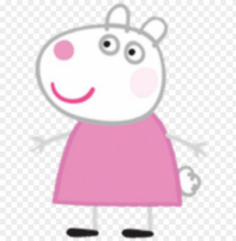 suzy sheep - peppa pig characters Isolated Subject with Clear Transparent PNG