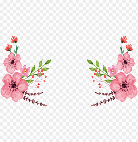 svg black and white design painting pink flower title - flores rosas acuarela PNG images with no background needed