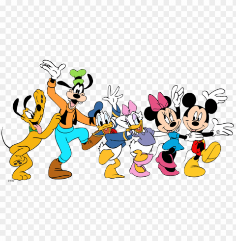 svg black and white download mickey mouse and clip - mickey and friends HighQuality Transparent PNG Isolation