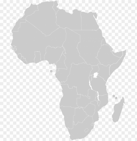 Africa map Isolated Element with Clear Background PNG