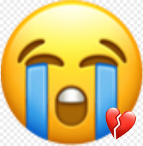 svg free stock heart crying sticker by pixle - crying emoji iphone Isolated Item on Clear Transparent PNG