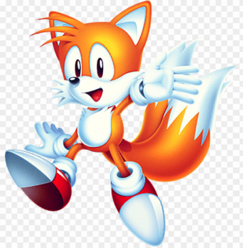 svg library stock knuckles mania - classic tails sonic mania PNG Image with Transparent Cutout