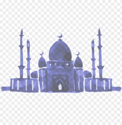 svg royalty free hand painted islamic architecture - ramadan mubarak frases Transparent PNG Isolated Element with Clarity