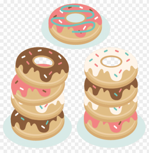 svg scrapbook cut file cute files for - stacked donuts clipart Transparent Background Isolated PNG Item