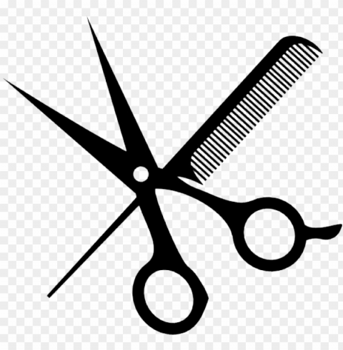 svg download and comb simons hair shop - hair salon scissors clipart Transparent background PNG stock