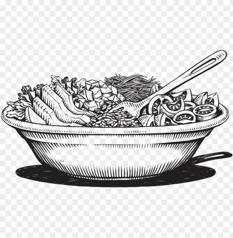 svg transparent download image result for farm to table - salad illustration black and white PNG with clear background set