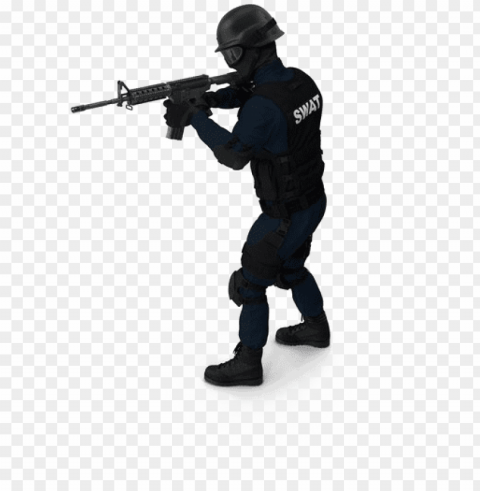 swat download image - police with gun Transparent PNG Object with Isolation