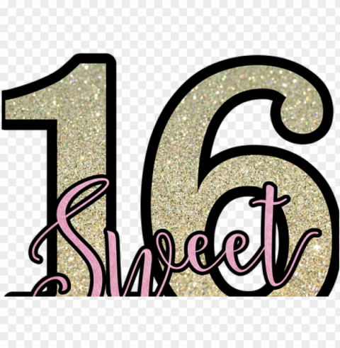 Sweet 16 Clear Background PNG Elements