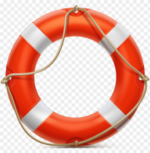 swimming pool orange tube life buoy - swimming tube Isolated Object with Transparent Background PNG