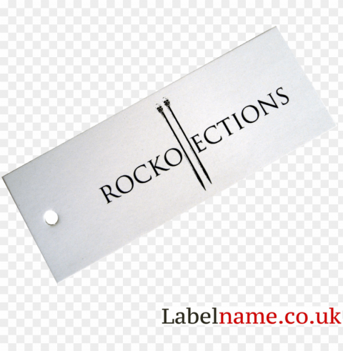 swing tag printed with logo and blank back for pricing - label PNG objects