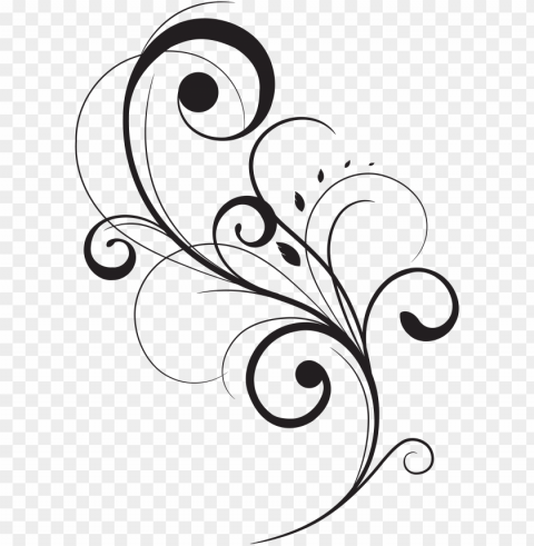 swirl drawing stencil huge freebie download for powerpoint - vector floral flourish Transparent Background PNG Isolated Icon
