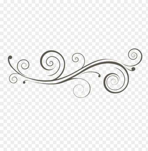 swirl line design Isolated Character in Transparent PNG Format