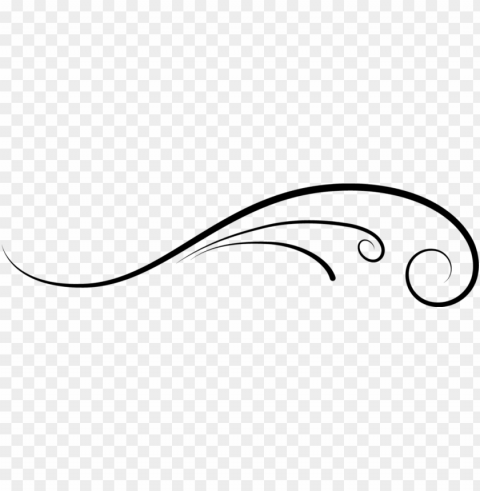 swirl line Isolated Design Element on PNG