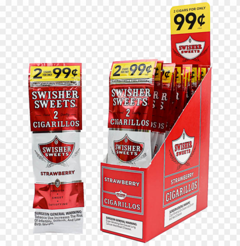 swisher sweets - strawberry blunts - slimjim online - swisher sweets cigarillos tip - 5 cigars PNG files with transparent backdrop