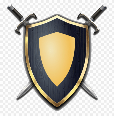 sword and shield Clean Background Isolated PNG Graphic
