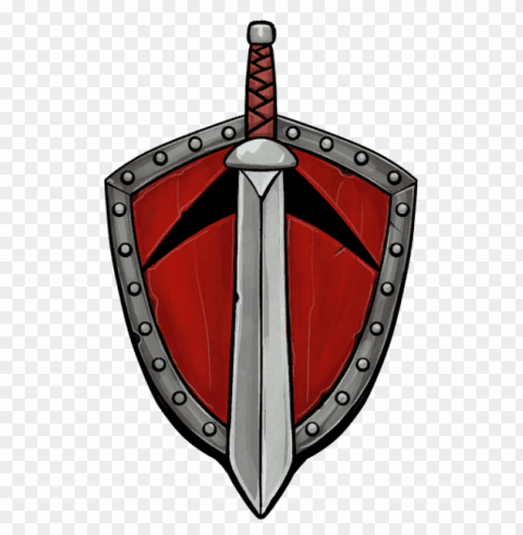 sword and shield Clean Background Isolated PNG Illustration