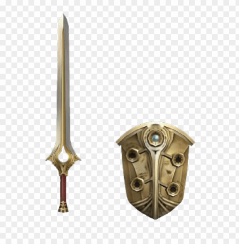 sword and shield Clean Background PNG Isolated Art