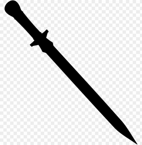 sword clipart - sword silhouette transparent PNG Graphic Isolated on Clear Background Detail