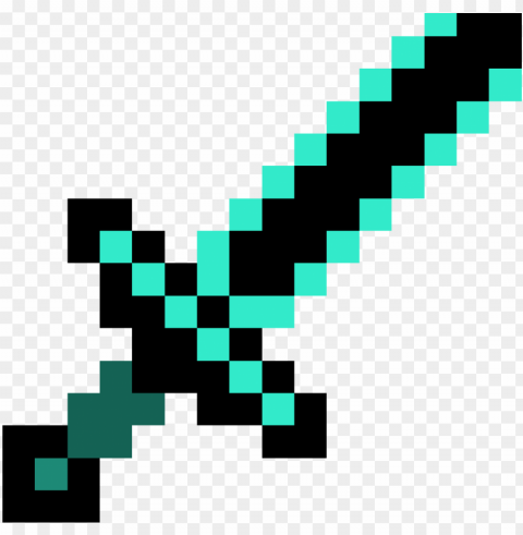 sword diamond - minecraft sword colouring pages Transparent art PNG