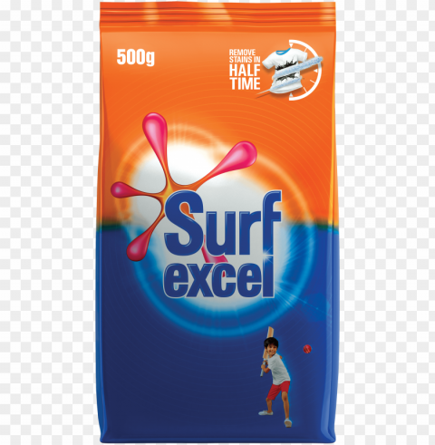 sxl500 934855 - surf excel quick wash detergent powder Isolated Illustration on Transparent PNG