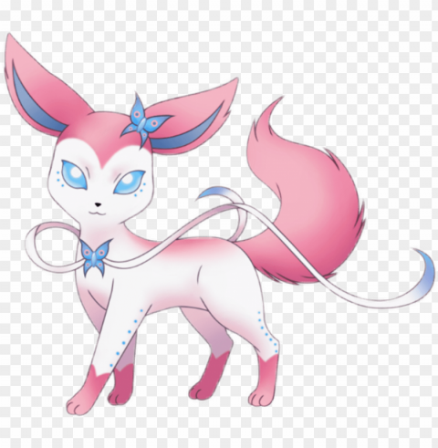 #sylveon #pokemon #cute - cute sylveon pokemo HighQuality Transparent PNG Isolated Graphic Element