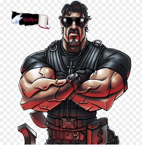 sylvester stallone wallpaper rambo - expendables stallone Isolated Subject with Clear Transparent PNG