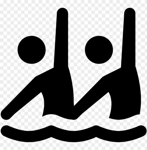 Synchronised Swimming Icon Isolated PNG Object With Clear Background