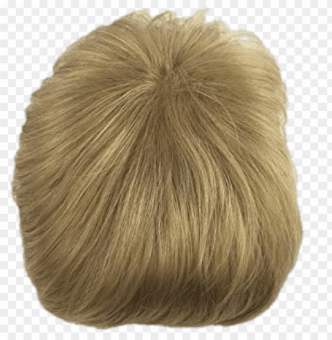 synthetic hair blond toupee Transparent PNG Object Isolation