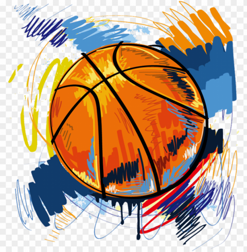t-shirt basketball graffiti illustratio ClearCut Background Isolated PNG Graphic Element
