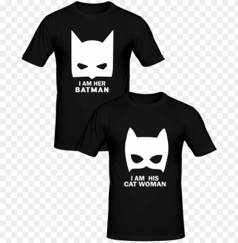 t shirts couples batman et catwoman t shirt couples - t shirt catwoma Isolated Character in Clear Background PNG PNG transparent with Clear Background ID e8096632