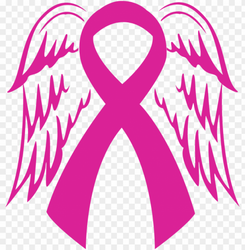 ta ta rebels inc - angel wing breast cancer ribbo Transparent PNG images free download