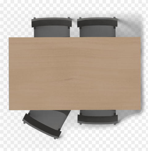 table 4 chairs top view Isolated Element on Transparent PNG