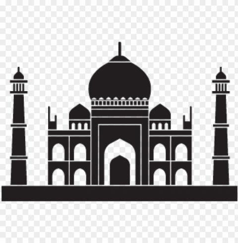 Taj Mahal Clipart Black And White - Taj Mahal Clip Art PNG Objects