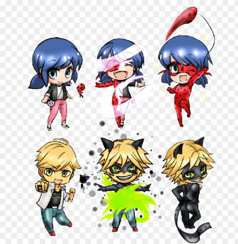 tales of ladybug & cat noir fan forge - cartoon PNG for t-shirt designs