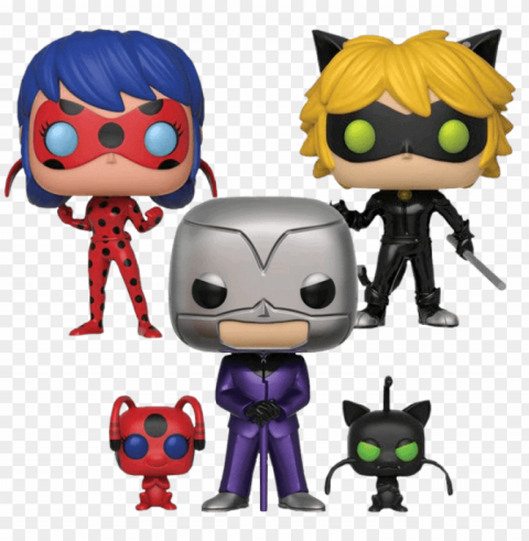 tales of ladybug & cat noir - miraculous ladybug pop figures PNG pictures without background