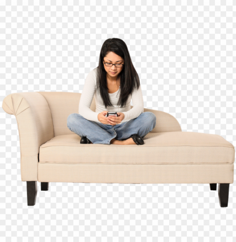 tao girl on couch PNG files with no backdrop required