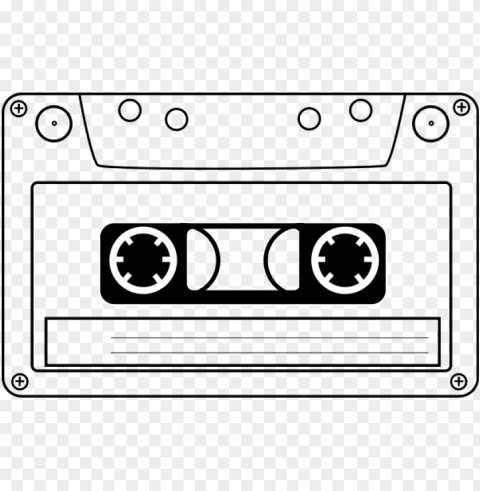 tape cassette medium 600pixel clipart vector clip - cassette tape clip art PNG Image Isolated with Transparent Detail