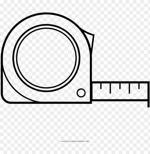 tape measure coloring page - circle Isolated Icon in Transparent PNG Format