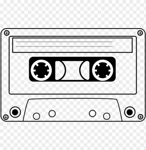 tape black and white tape black and - black and white cassette tape clipart PNG transparent elements complete package