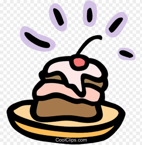 tasty dessert with cherry on top royalty free vector - tasty dessert with cherry on top royalty free vector PNG images with transparent overlay