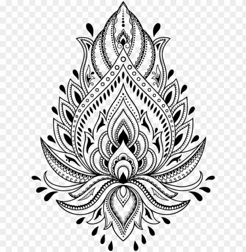 tattoo henna stencil template mehndi free hd image - vector mehndi Isolated Graphic on Transparent PNG